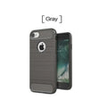 Shock proof TPU phone case back cover in black, compatible with iPhone models 5 to XS Max, solid colour simple style