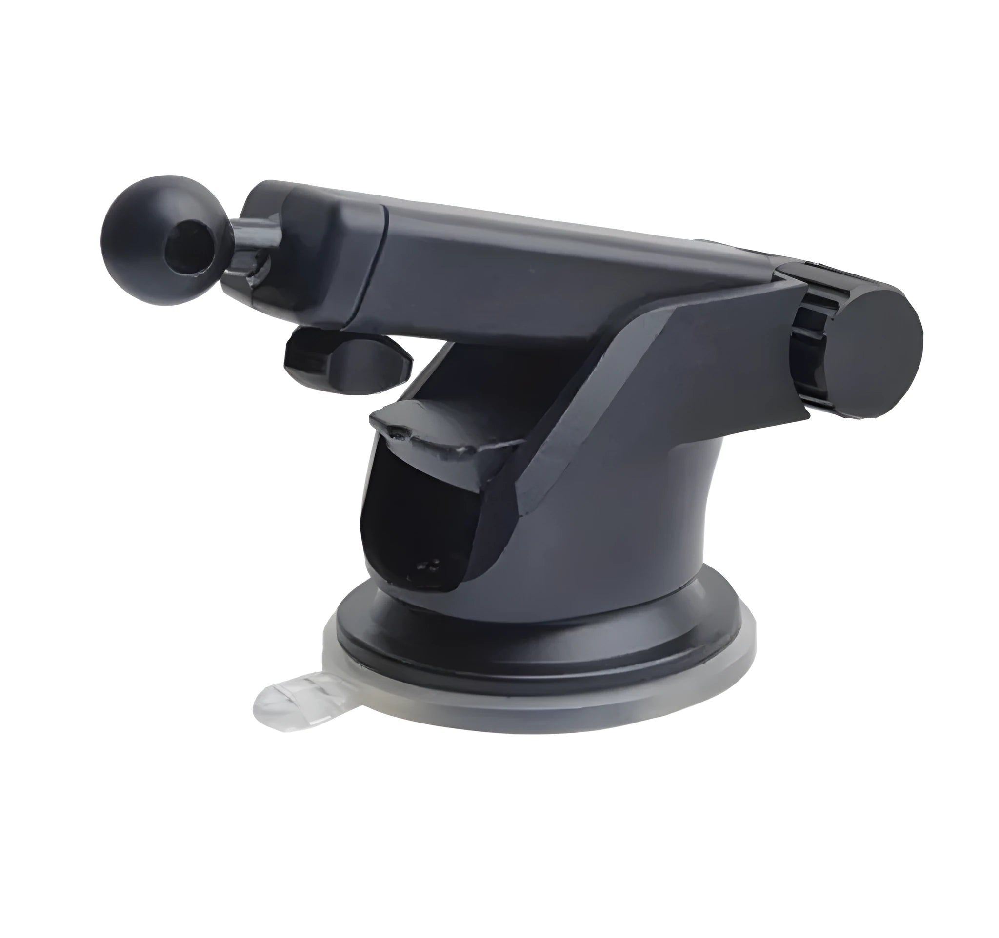 Universal telescopic car phone bracket with adjustable arm on vehicle dashboard