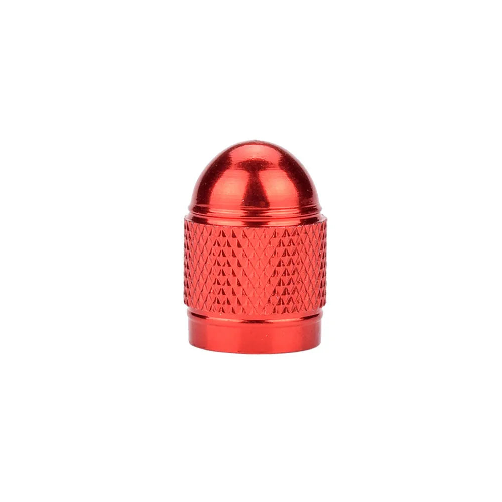 Aluminium alloy mountain bike tyre valve cap in choice of five colours.