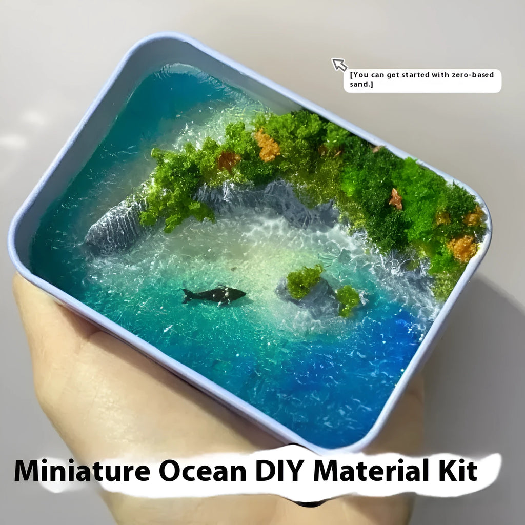 DIY iron wire marine landscape handmade model ornament on bamboo base for aquarium decoration