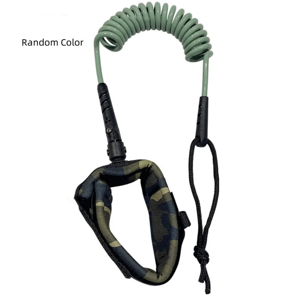 Surfboard hand holding rope showing high elasticity construction with 50kg tension strength