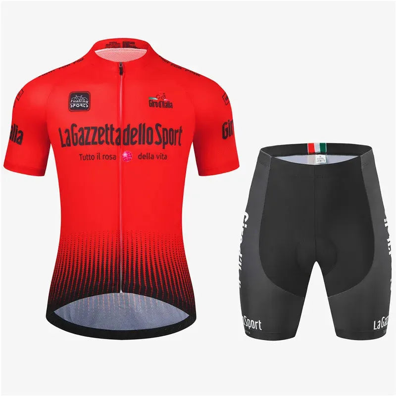 Short sleeve unisex cycling suit in a quick-dry fabric for summer road biking.