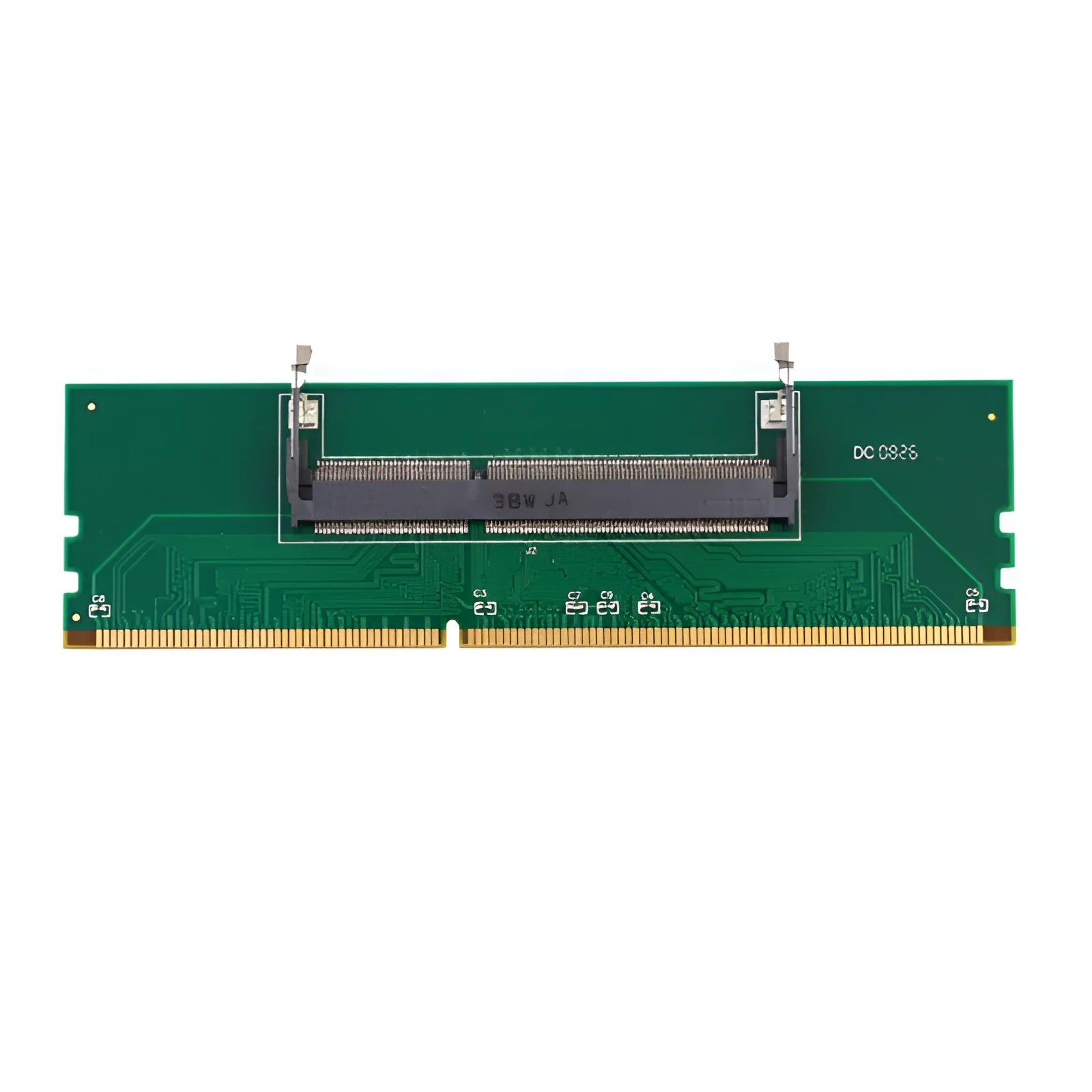 DDR4 laptop to desktop memory adapter card with electrostatic packaging and included memory stick
