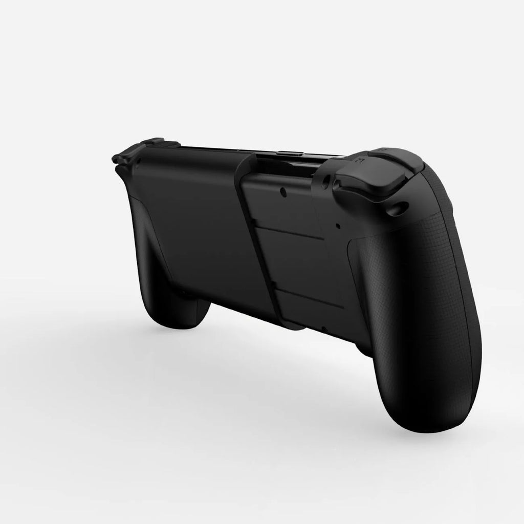 Bluetooth mobile gaming controller for Android and iOS stretching games in plastic construction