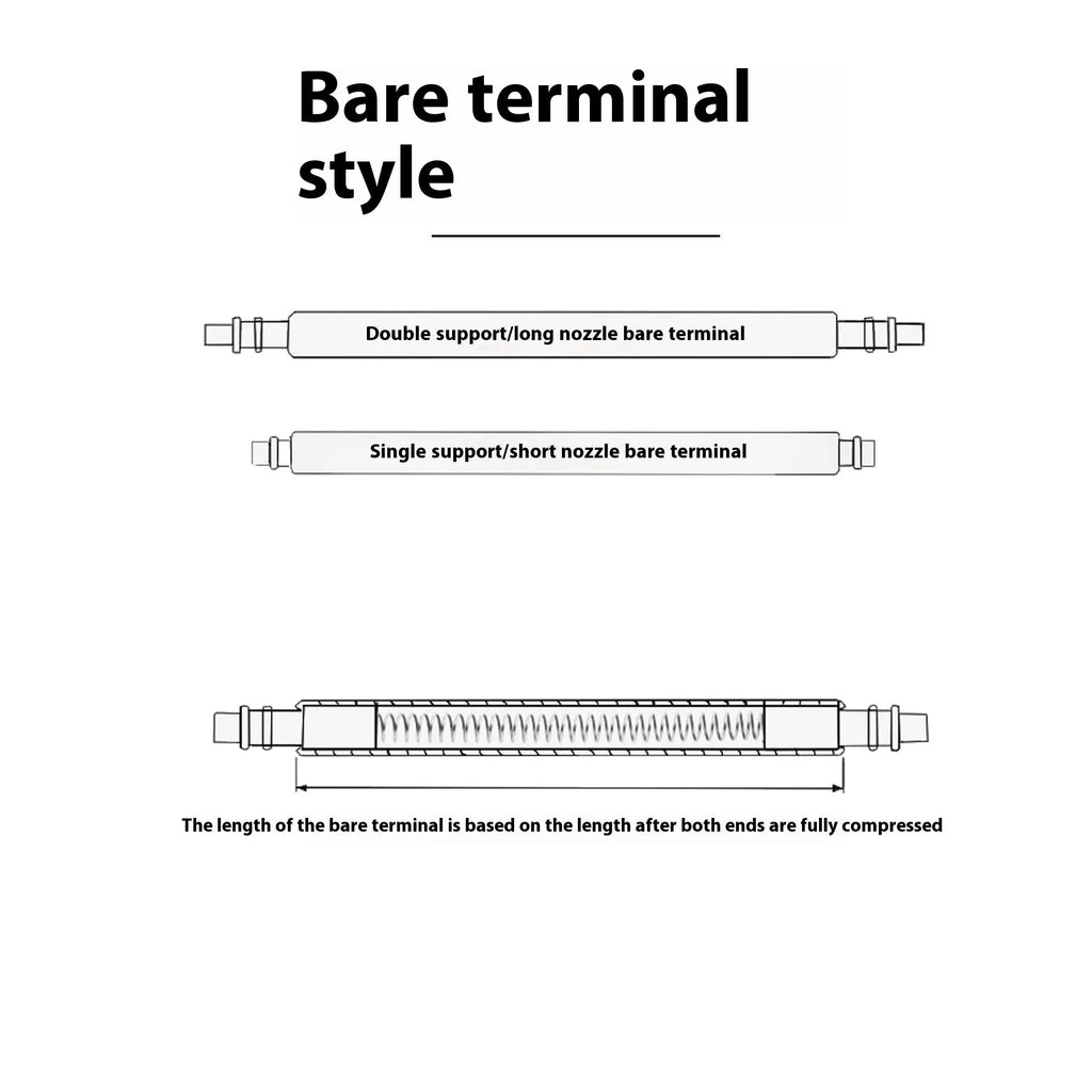 Watch bolt auricular needle spring shaft in six sizes from 21mm to 26mm