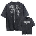 A man's oversized cotton t-shirt in a loose fit with drop shoulder short sleeves.