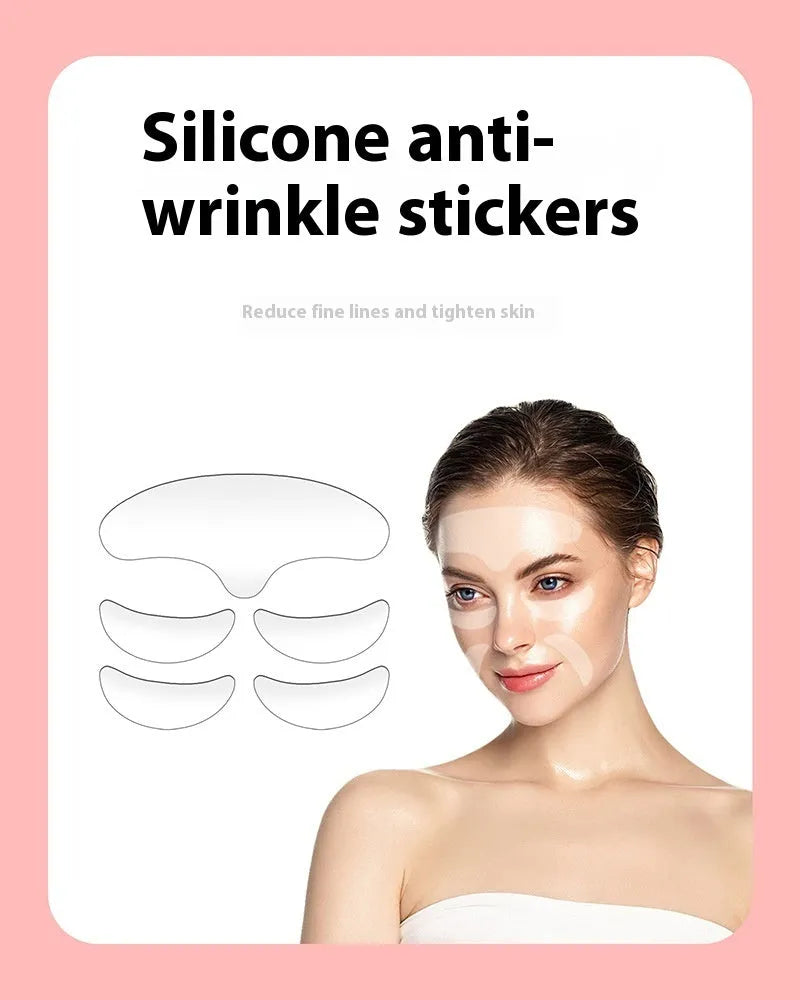 Silicone anti-wrinkle stickers five-piece set for facial wrinkle care