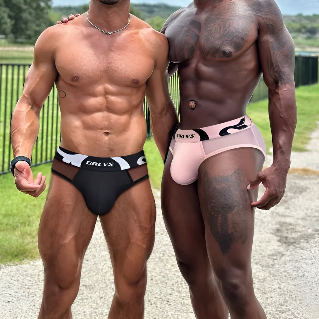 Men's breathable cotton low waist boxer shorts in solid black colour with modal stitching and net panels