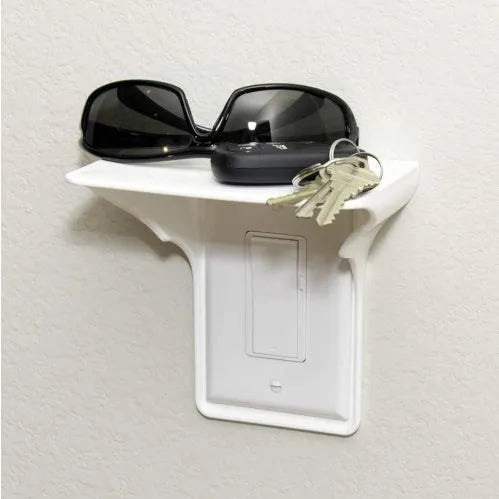 White plastic socket storage rack for garage tools measuring 14cm by 10cm by 15cm