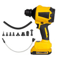 Yellow cordless handheld dust blower gun with 680W motor for office and home cleaning