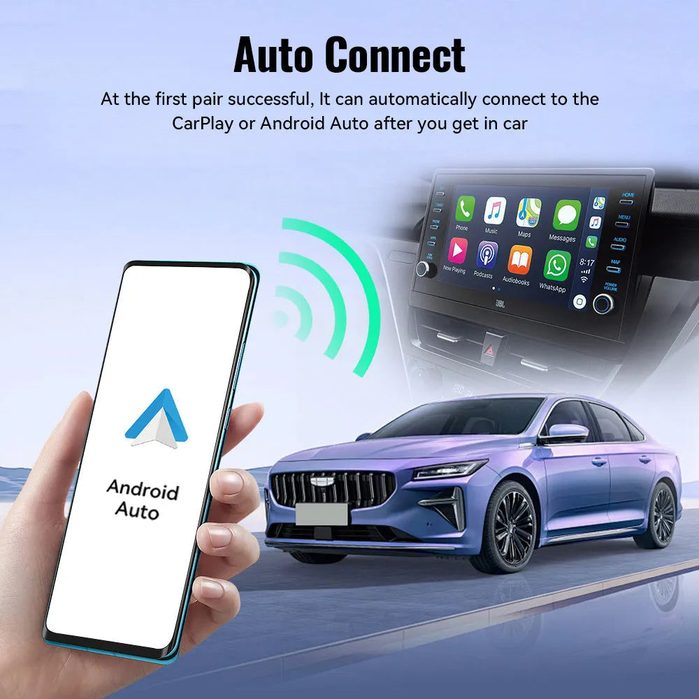 Small black CarPlay USB interface adapter showing dimensions 26x55x13mm