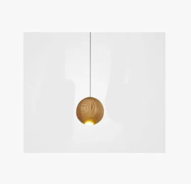 Nordic style wood ball chandelier pendant lamp with solid wood construction and adjustable hanging height