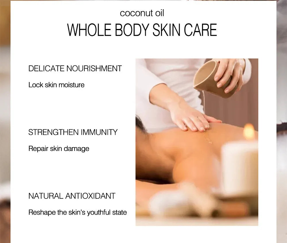 Coconut Skin Care Massage Body Care Essential Oil 100ml Universal Skin Type Castor Coconut Jojoba Olive Nuts Oil Set for Relaxing Massage