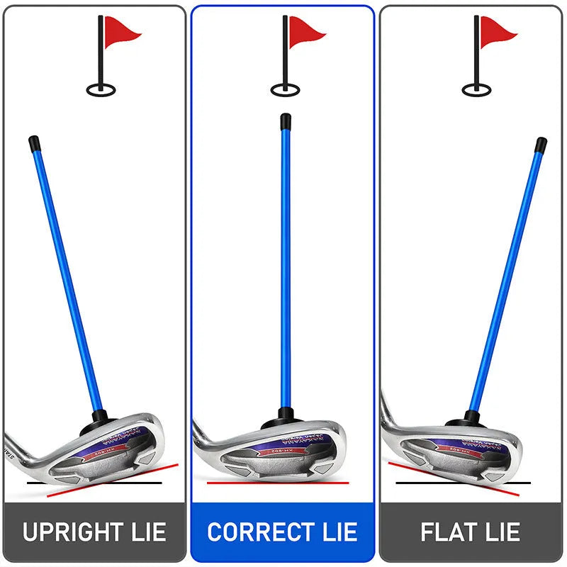 Red and blue aluminium alloy magnetic golf swing trainer with baseball bat alignment bar