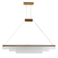 Modern glass pendant lamp with iron body in three lengths for restaurant bar lighting