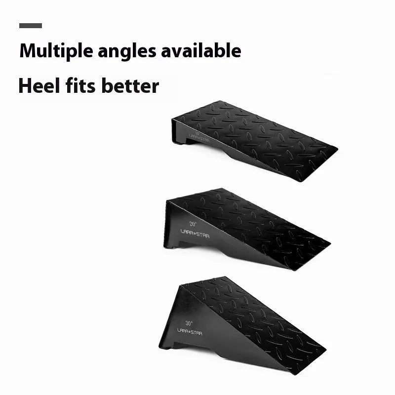 Black iron squat foot pad hard pull auxiliary force generator on gym floor