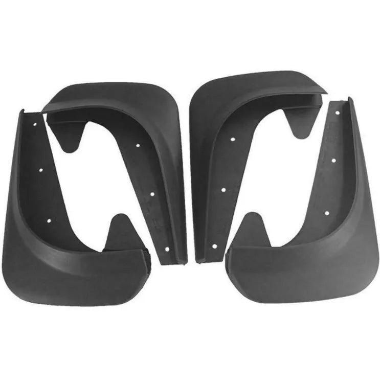 Black plastic universal car mudguard splash board measuring 25x22x7cm