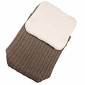 Baby stroller sleeping bag in an envelope style shown in a light grey colour, suitable for winter pram use.