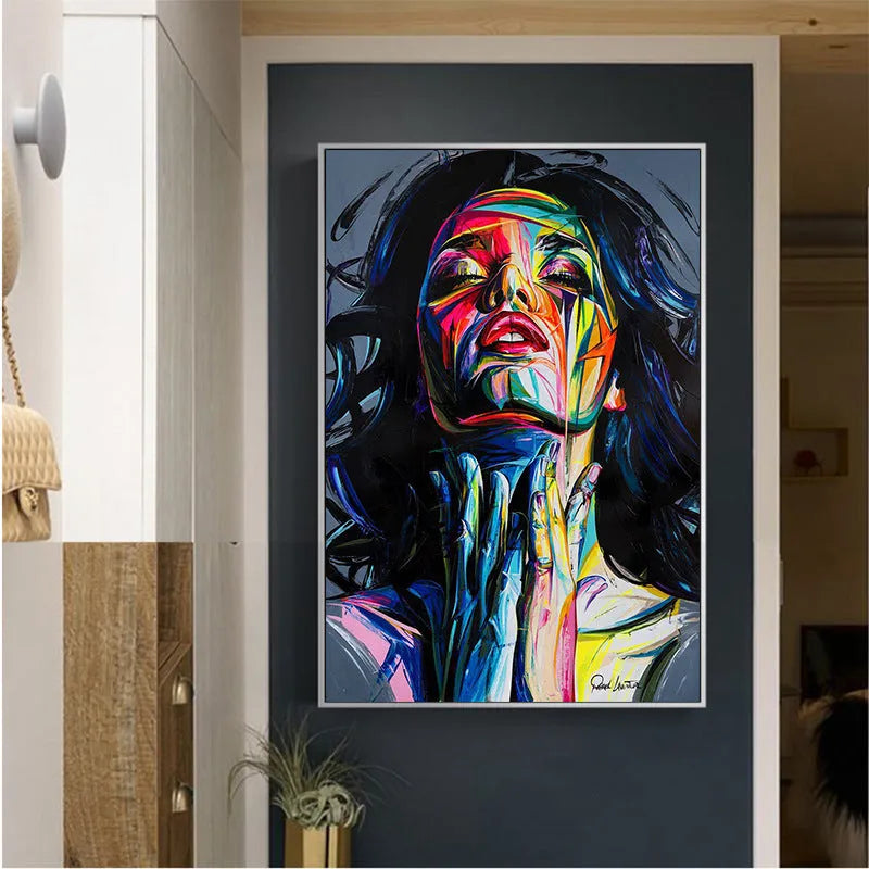 Home decoration painting Smokey Girl black non-woven canvas print unframed 40x50cm