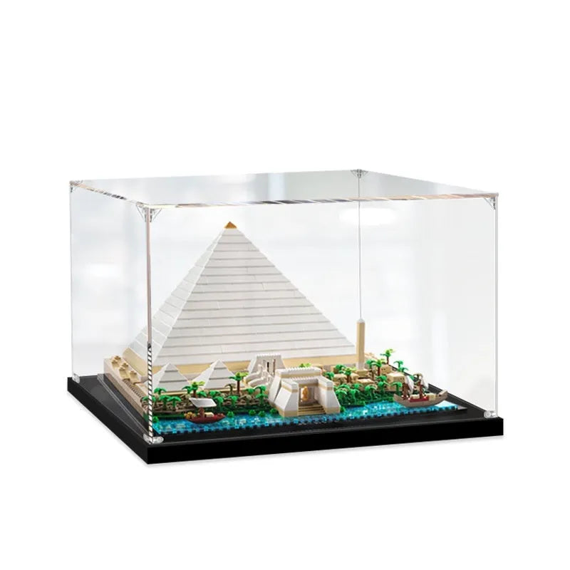 Egypt Khufgiza Great Pyramid acrylic display box 18L transparent stackable dustproof storage