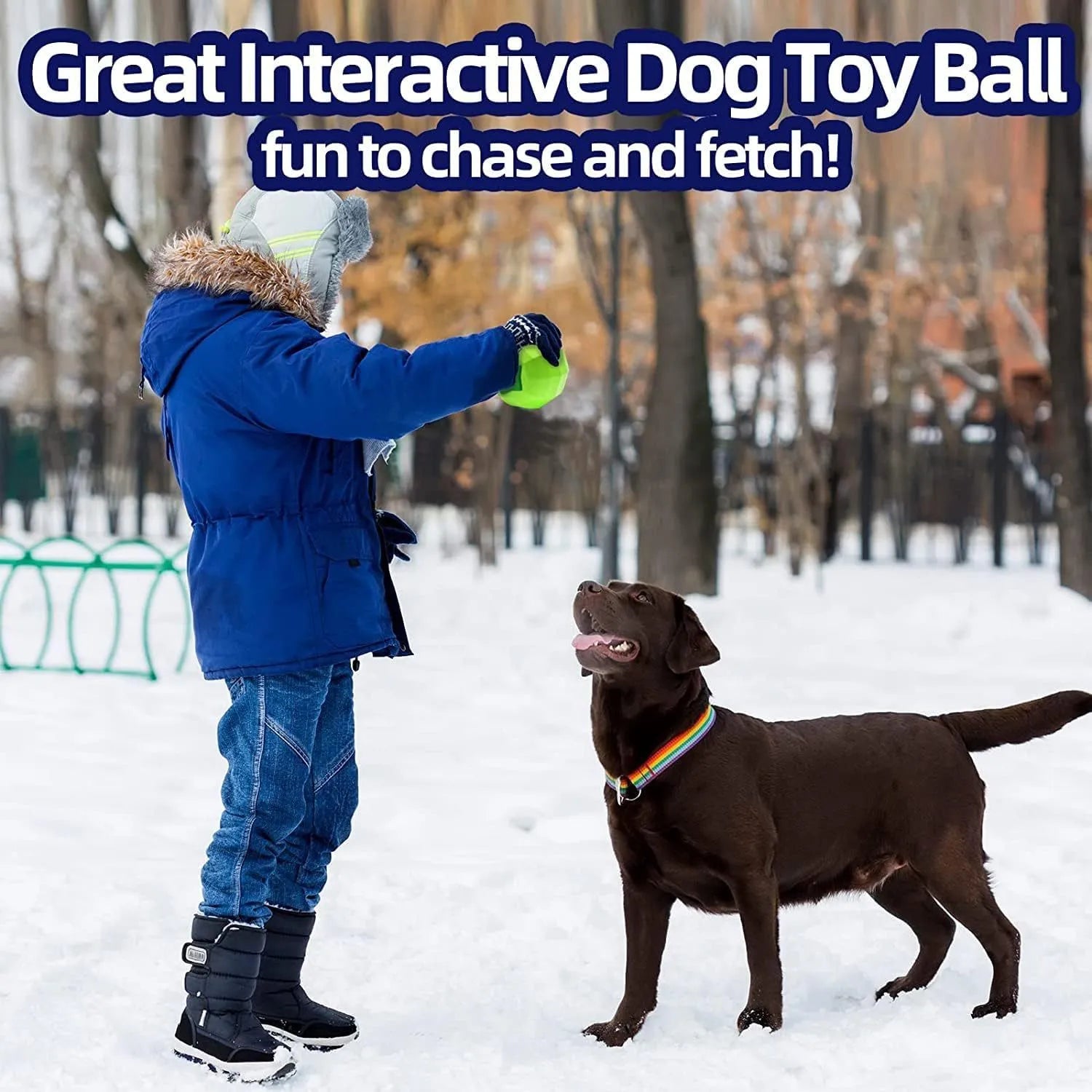 Green natural rubber dog chew toy with squeaker for large breed aggressive chewing dogs