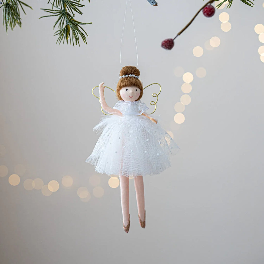 Pink or white cloth plush ballet girl angel doll pendant toy with modern simplicity style