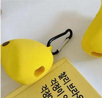 Yellow banana design silicone protective case for Apple AirPods Pro headphones