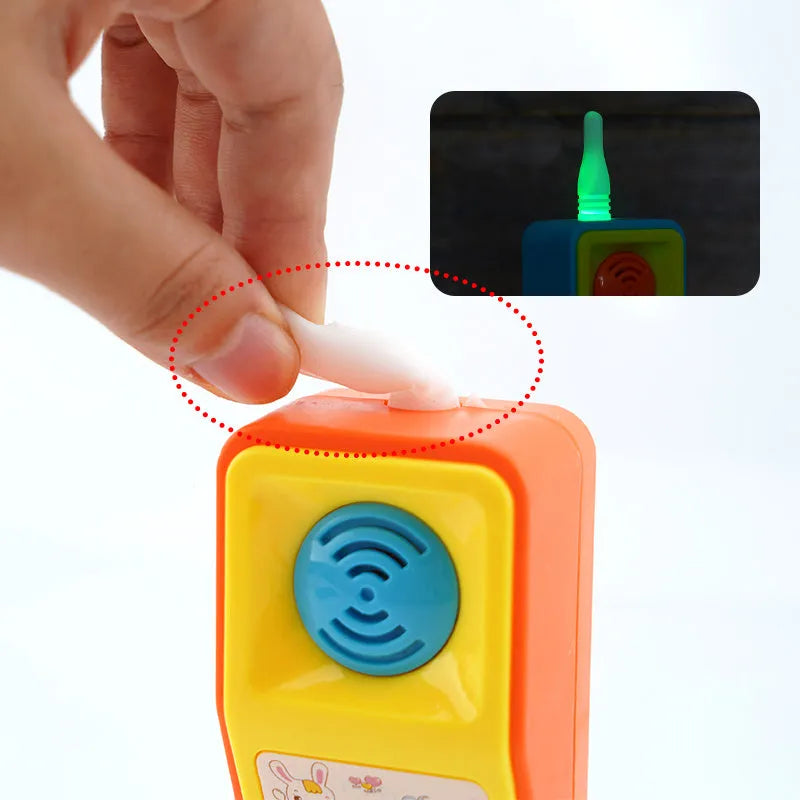 Children's musical cartoon animal educational toy with sound and light features