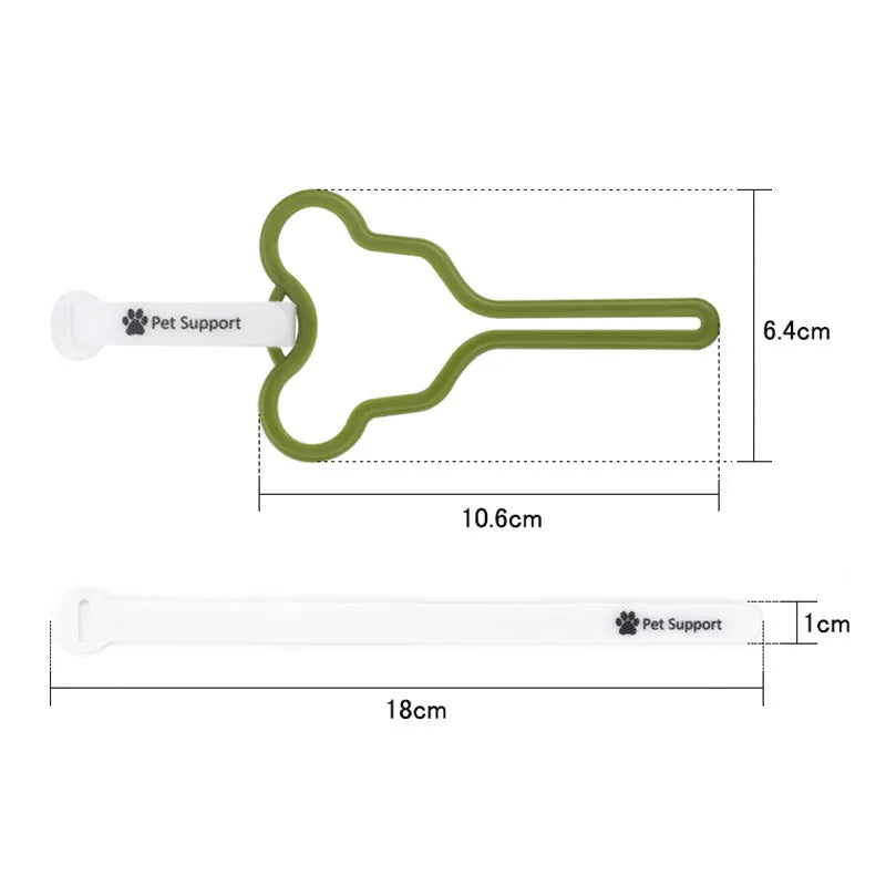 Dog waste bag holder with velcro leash clip in assorted colour options