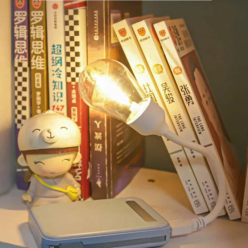 USB rechargeable folding tungsten night light with S14 lamp tube