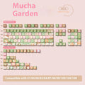 Mu Xia Garden Original mechanical keyboard key cap set with colourful summer garden design.