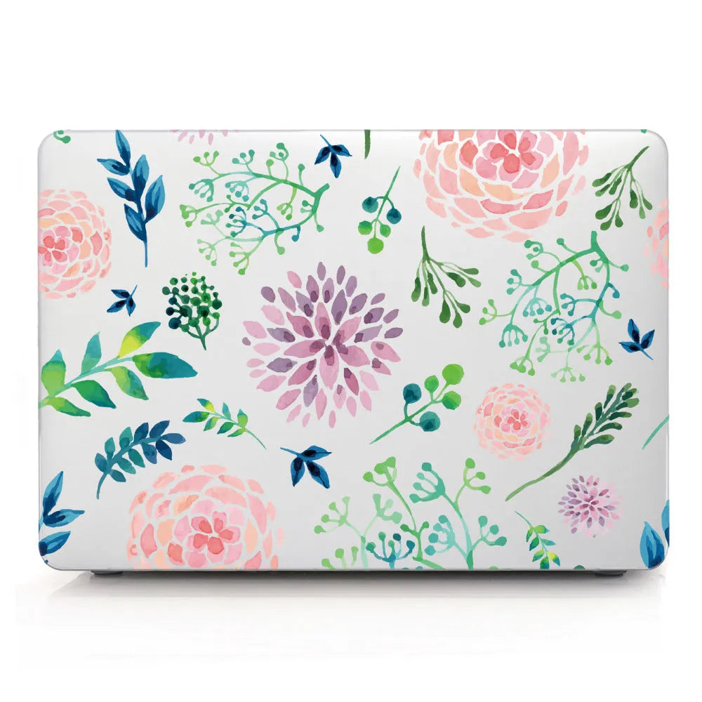 Plastic laptop protective shell with partial floral pattern for Apple MacBook 11-inch Air and 12-inch Retina