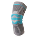 Sky blue elastic fibre knee pads with silicone for basketball and running protection