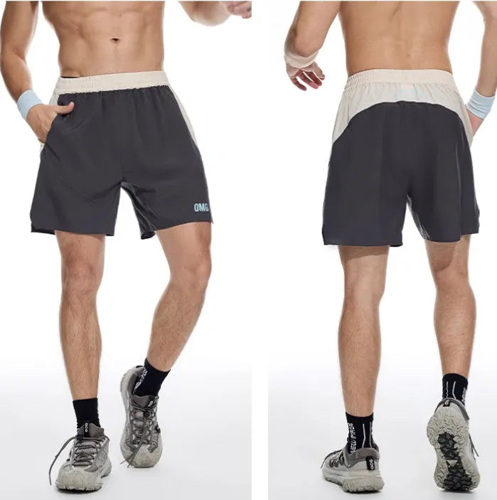 Men's hipp lifting workout shorts in loose fit design with elastic waist