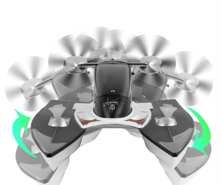 Black plastic remote control high speed 2.4G electric toy boat with handle remote on water