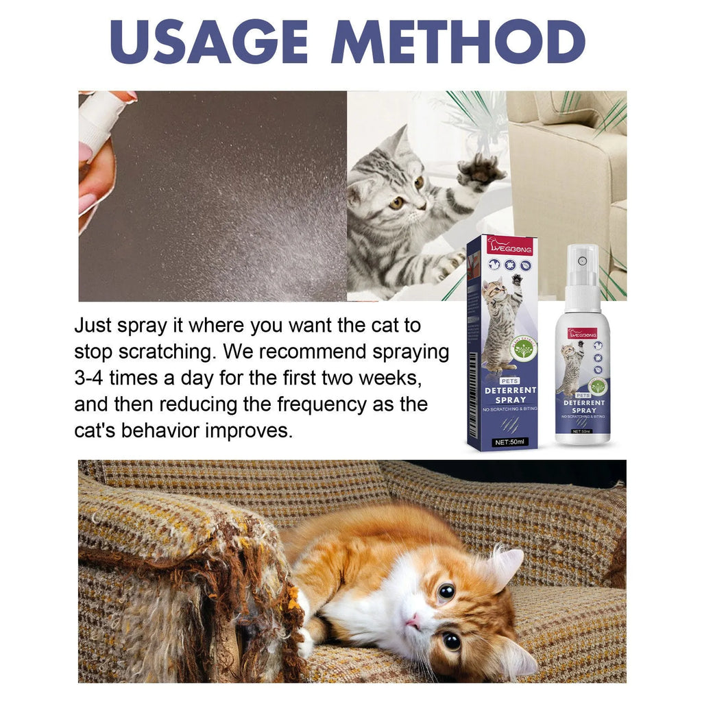 50ml pet training spray bottle boxed for furniture protection against scratching