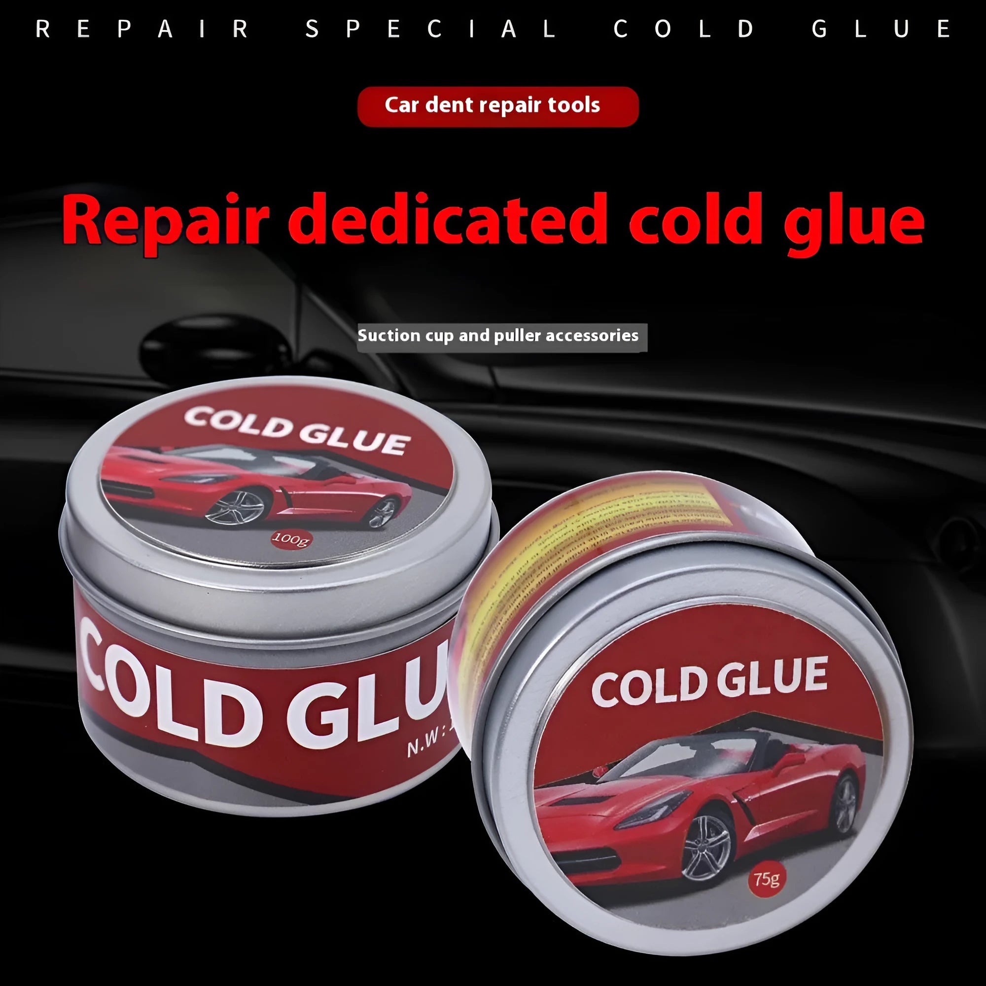 Special cold glue for automobile depression repair in 75g and 100g sizes
