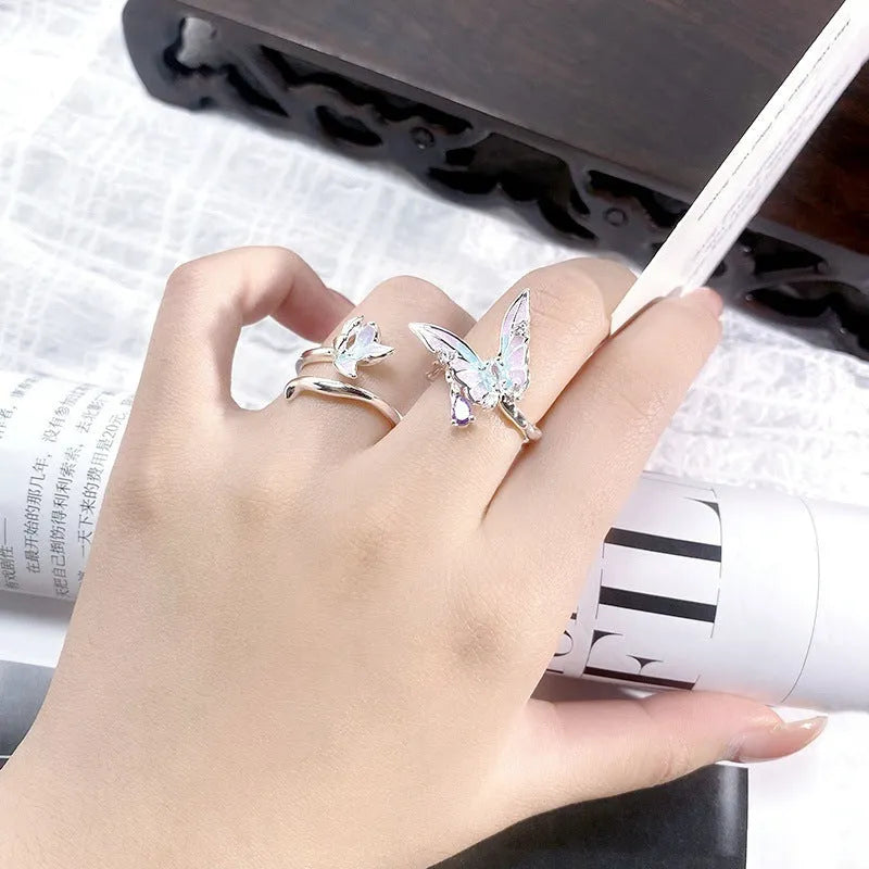 Copper insect fashion ring with an adjustable opening in one of three colour finishes.