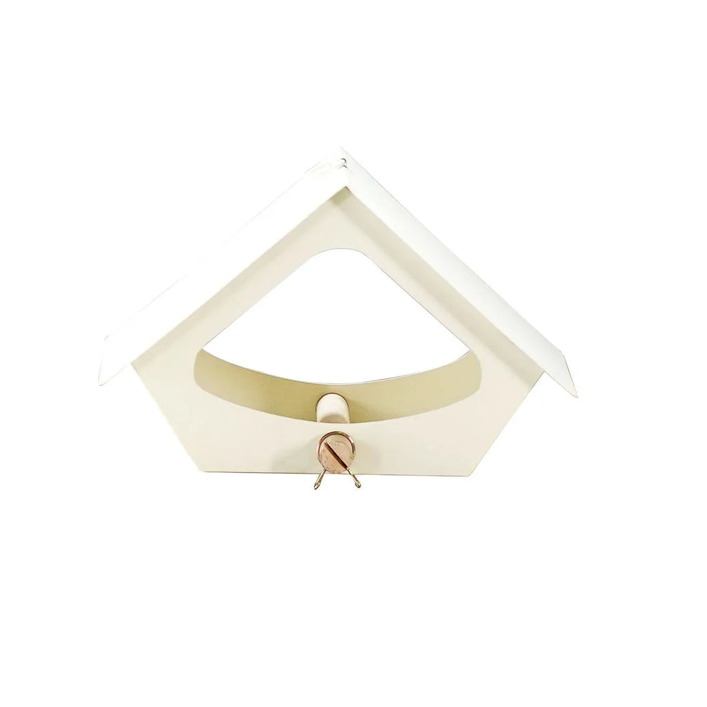 European-style iron bird nest feeder with anti-rain roof in modern simple design