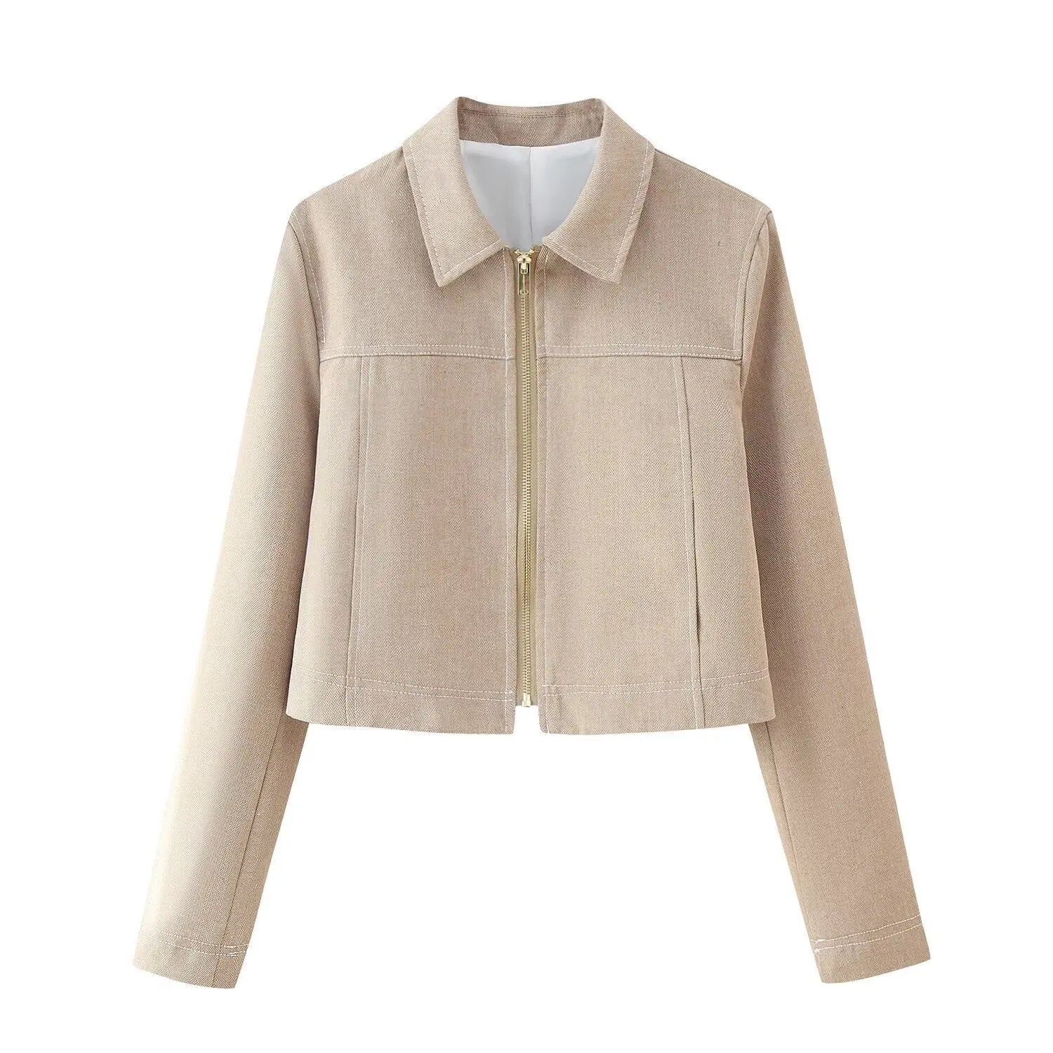 Women's polyester suit set with 3D herringbone pattern jacket and matching trousers