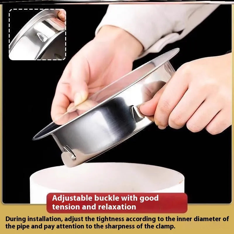 Stainless steel floor drain deodorant seal cover with modern simplicity styling