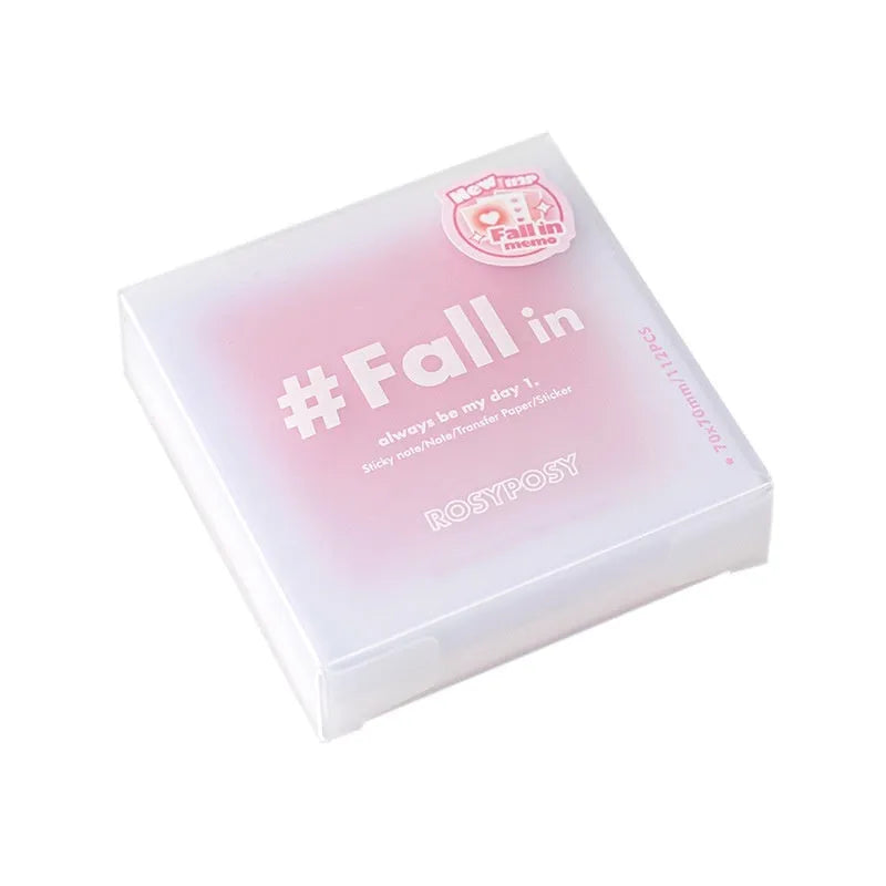 Gradient parchment multifunctional notepad with 70mm square design showing colour options