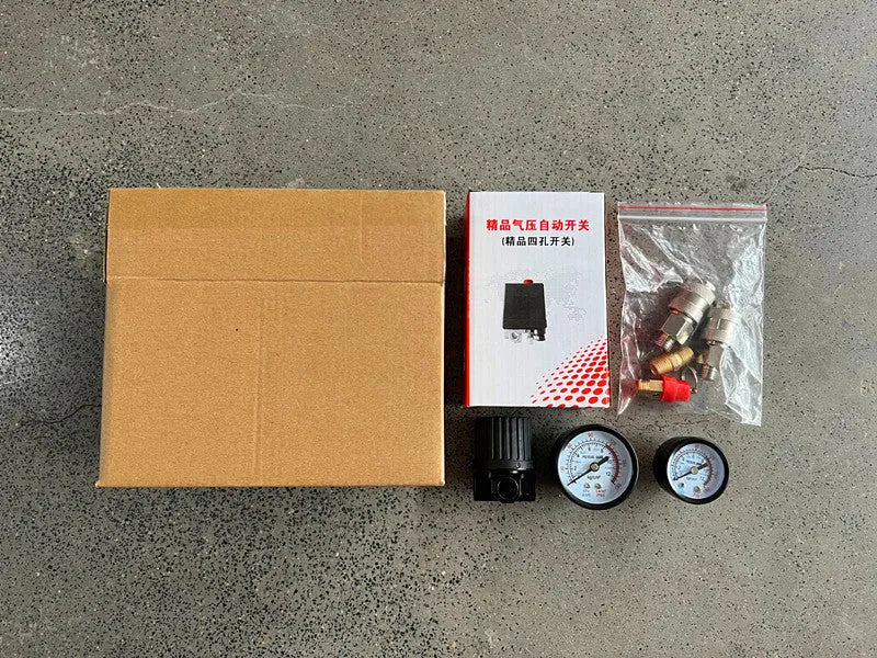 European style air compressor pressure switch with 0.5-0.8MPa range and dual voltage options