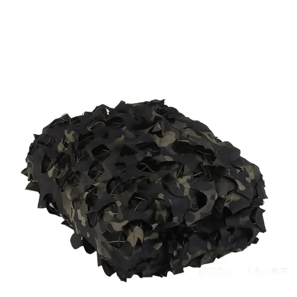 Green camouflage net with five pattern options for camp sunshade and outdoor concealment