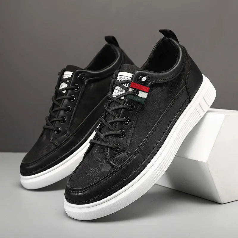 Men's high-top canvas sneakers in black, grey, or green with round toe and PVC sole