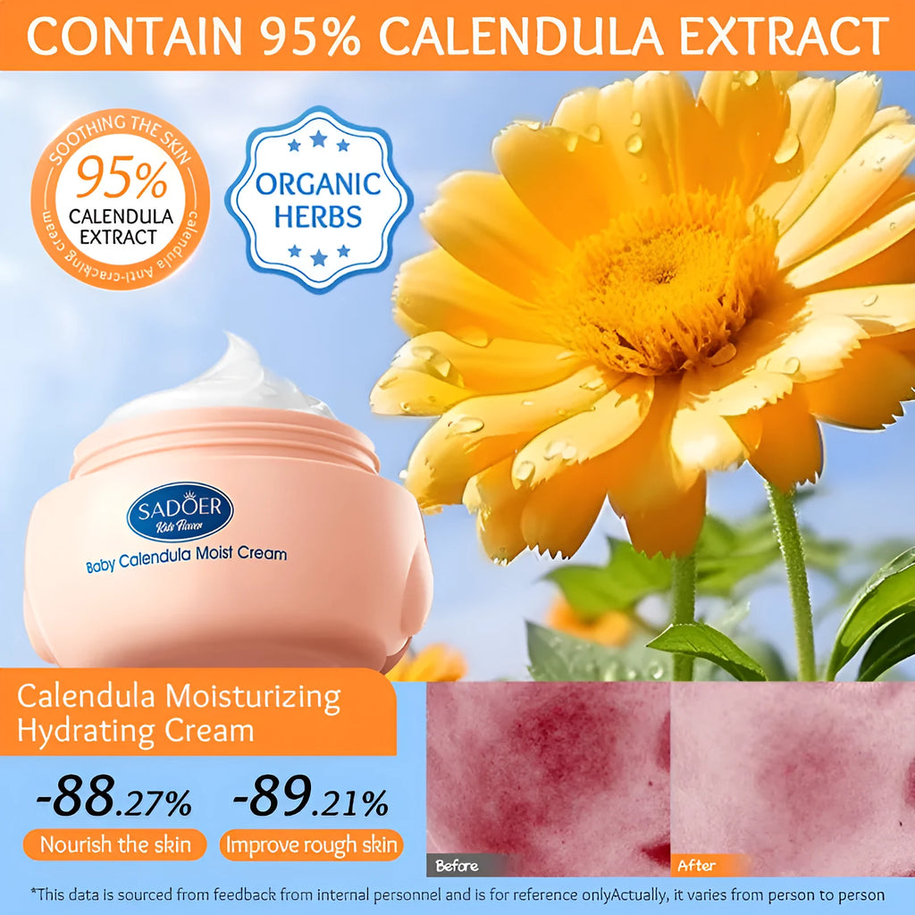 English Marigold Children's Moisturizing Facial Cream 50g tub for universal skin types