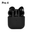 Pro4 White and Black wireless Bluetooth sports headset with in-ear design.