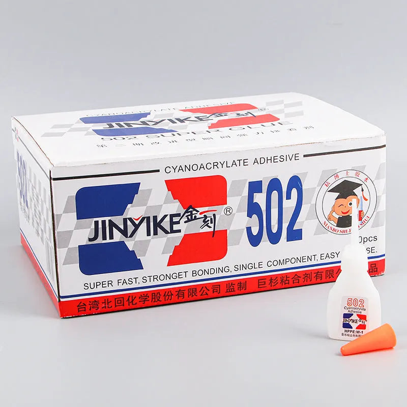 Tube of strong instant shoe repair glue for bonding leather, rubber and PVC soles.