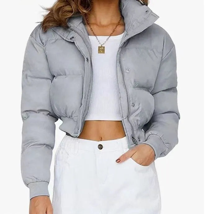 Women's loose polyester leisure jacket in multiple colours with long sleeves