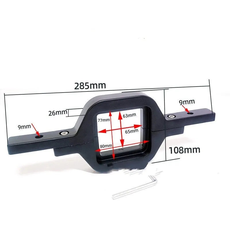 Black aluminium alloy LED reverse light mounting bracket for Jeep Wrangler off-road vehicles